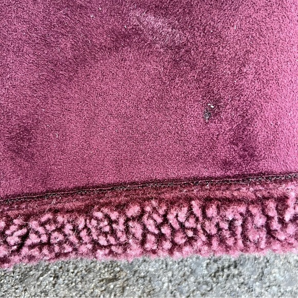 L.L. Bean Jacket dark purple burgundy fleece lined hooded size xl - Picture 4 of 5